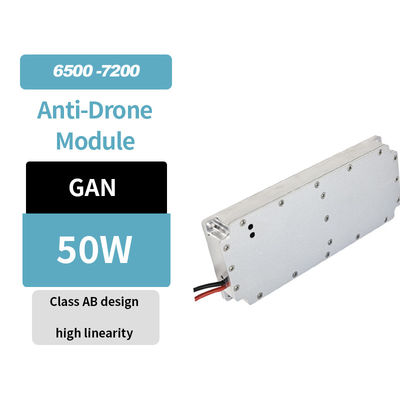 Modulo amplificatore RF GaN ad alta potenza 6500 ¢ 7200MHz con potenza di uscita di 50W e frequenza personalizzabile per applicazioni anti-drone