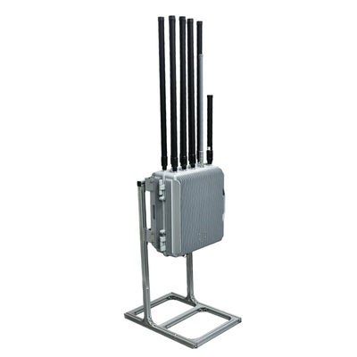 comprare Sistema integrato di rilevamento e interferenza dei droni a 1-3 km 100 MHz-6 GHz 360° Copertura dello spazio aereo UAV Sistema di sicurezza e protezione fabbricazione online