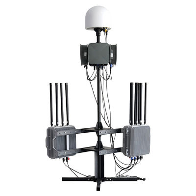 Prison Protection Full Band 70M-6.2GHz Detection Range 3KM Jamming Range Anti-Drone System Full Bands Detect(70M-6GHz) support Navigation Spoofing Fixed 10KM 24Hour Unattended