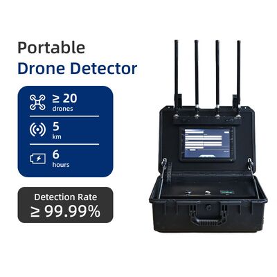 comprare 5km Dron Detector 70M-6Ghz Portatile Full Frequency Positioning UAV Fpv Pilot Detection System Dji IP65 Alarm Tracking Security fabbricazione online