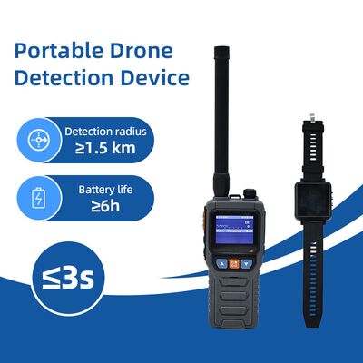 comprare Rilevatore di droni portatile a 2 km a frequenza completa 70M~6.2Ghz Allarme Collaborazione di squadra Orologio Anti UAV FPV Drone Rilevamento Rilevamento silenzioso fabbricazione online