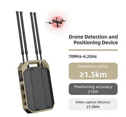 comprare Sistema di rilevamento droni da 12 km, rilevatore di droni a banda intera 70-6200 MHz, sistema anti-drone, difesa dai droni con localizzazione, rilevatore di droni portatile fabbricazione online
