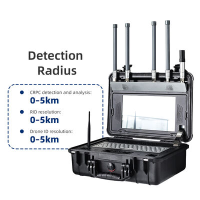 comprare Analista di spettro portatile, rilevatore di droni, FPV e rilevamento digitale di UAV con video in tempo reale, istantaneo, ricercatore di segnali RF da 5 km per la sicurezza delle carceri e degli aeroporti. fabbricazione online