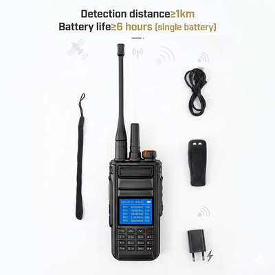 comprare Detettore di droni a mano professionale che supporta il video OFDM HD e il rilevamento del segnale analogo FM 300MHz-6200MHz Long Range Drone Scanner fabbricazione online