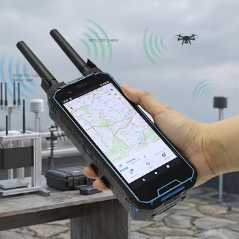 comprare Detettore di droni portatile con protocollo di analisi di rilevamento dello spettro UAV Riconoscimento ID remoto e tracciamento in tempo reale fino a 3 km di distanza fabbricazione online