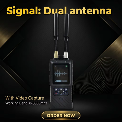 comprare 0-8000mhz Detettore di droni portatile Dispositivo portatile per rilevare droni non autorizzati Miglioramento della sicurezza fabbricazione online