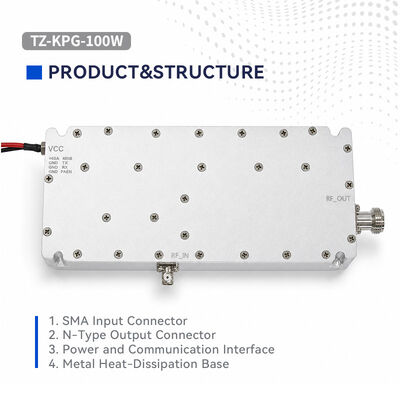 Acquistare Modulo di Trasmissione RF a Stato Solido ad Alte Prestazioni Potenza di Uscita 100W Monitoraggio VSWR in Tempo Reale a Banda Larga 300-2700MHz Protezioni da Sovratemperatura e ALC per Installazioni Fisse e Mobili fabbricazione online