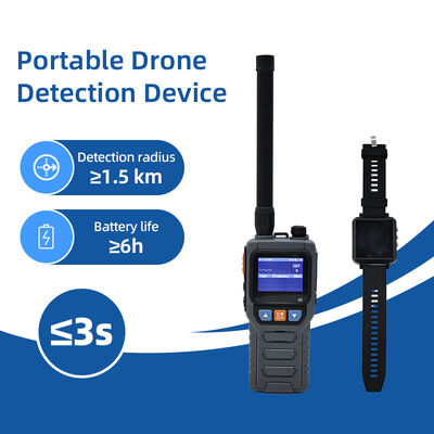 Portable Handheld Drone Detector With Wrist Watch Alert Coordination Device Anti Drone System for UAV Detection