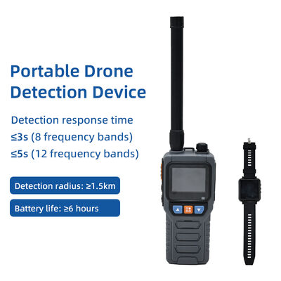 Portable Handheld Drone Detector With Wrist Watch Alert Coordination Device Anti Drone System for UAV Detection